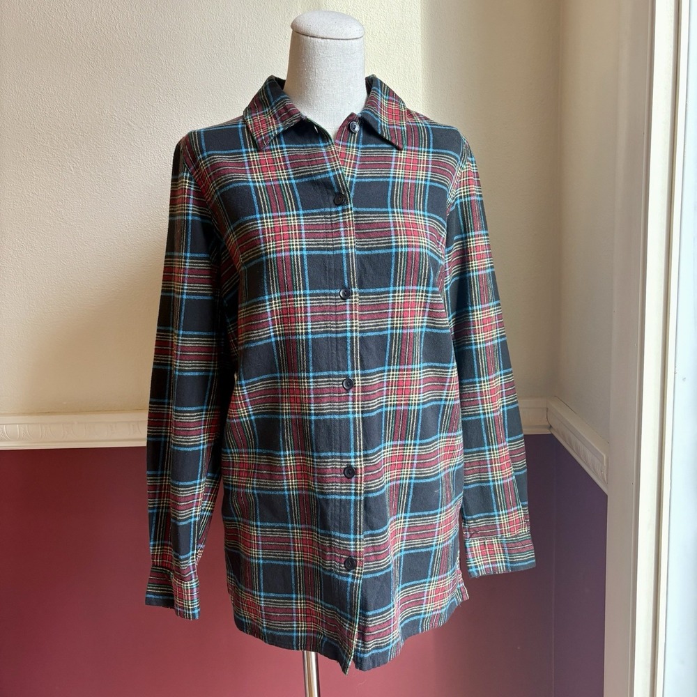 Blair 100% cotton flannel tunic‎ shirt in Scotch plaid
